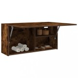 Gossi dulap perete baie, stejar fumuriu, 80x25x40 cm, lemn prelucrat