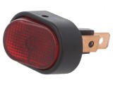 Comutator Rocker SPST ON-OFF 30A 12V LED Roșu