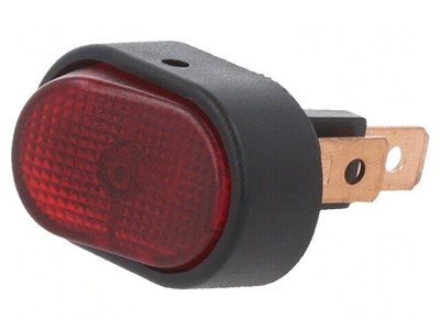 Comutator Rocker SPST ON-OFF 30A 12V LED Roșu foto