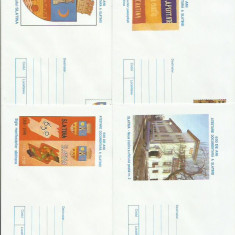 ROMANIA 1998 / 1999 -lot 4 intreguri postale- Slatina Arhitectura Steme
