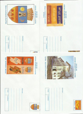 ROMANIA 1998 / 1999 -lot 4 intreguri postale- Slatina Arhitectura Steme foto