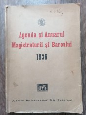 Agenda si Anuarul Magistraturii si Baroului 1936