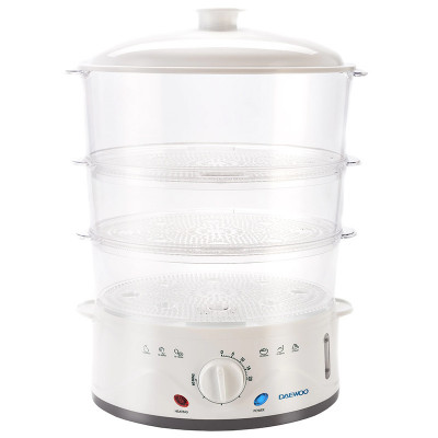 Aparat de gatit cu aburi Steamer Daewoo Steamer, 900 W, 8.5 L, timer, fereastra supraveghere foto