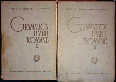 Gramatica limbii romane - Academia Romana (vol.1 si vol. 2), 1966, stare buna foto