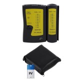 Tester cablu de retea LAN mufe RJ45 cu USB,baterie de 9V si gentuta incluse