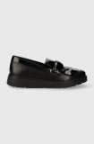 Geox mocasini D ARLARA A femei, culoarea negru, cu platforma, D36LCA0Y3HHC9999