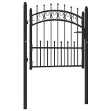 Gossi poarta de gard emmen cu tarusi din otel, 104x87 cm, negru