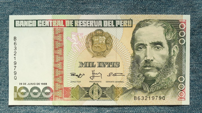 1000 Intis 1988 Peru