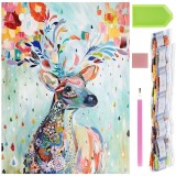 Set de broderie cu diamante 5D, 30x40cm, model Cerb Household NewTrend