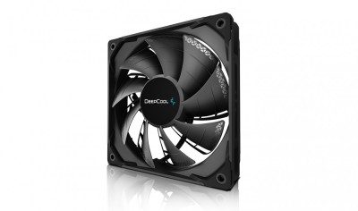 VENTILATOR DEEPCOOL PC TF120S BLACK, 120x120x25 mm, 1500rpm, control PWM, fara LED, 1 ventilator, 4-pin PWM, negru, &amp;quot;DP-GS-H12FDB-TF120S-BK&amp;quot; foto
