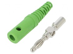 Mufă Banană 4mm Verde 32A 70VDC