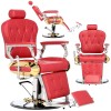 Scaun Frizerie BarberKing Diodor Enzo, Hidraulic, Rotativ, Piele Eco, Reglabil, Inaltime 50-65cm, 200kg, Salon Coafor Barber Shop