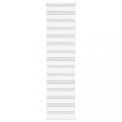 vidaXL Jaluzea tip zebra alb lățime țesătură 50,9 cm poliester foto