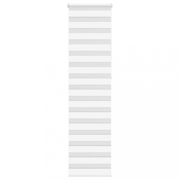 vidaXL Jaluzea tip zebra alb lățime țesătură 50,9 cm poliester