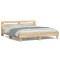 Gossi cadru de pat cu tablie si led, stejar sonoma, 180x200 cm