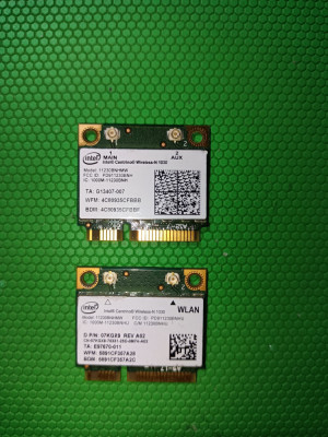 Placa de retea wlan+BT mini PCIe half Intel Centrino N 1030 300mbps 802.11b/g/n foto