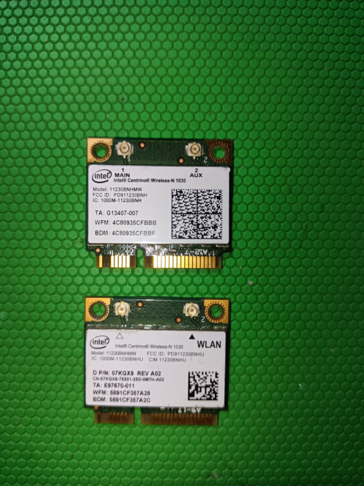 Placa de retea wlan+BT mini PCIe half Intel Centrino N 1030 300mbps 802.11b/g/n