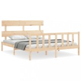 Cumpara ieftin Cadru de pat fara saltea, 160x200 cm, lemn masiv pin