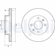 DELPHI BG3935C Disc frana