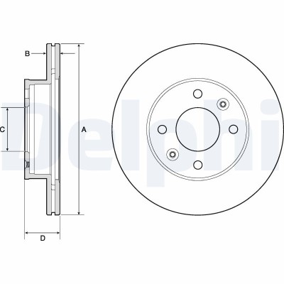 DELPHI BG3935C Disc frana foto