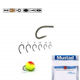 Carlig BR.forjat EGG CADDIS pentru musca Mustad (Marime: 14)