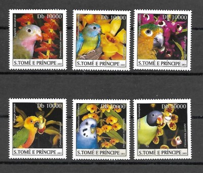 SAO TOME 2003 FAUNA PASARI PAPAGALI foto