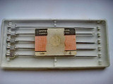 7428-Set 5 ace Seringi mari in cutie annotate 14 G. Lungime 11.5 cm.