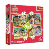 Puzzle Trefl 4 in 1 Cocomelon - Prezentarea Familiiei, 71 piese