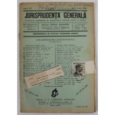 JURISPRUDENTA GENERALA , PUBLICATIUNE SAPTAMANALA DE JURISPRUDENTA ...ANUL XV , NR. 24 , JOI 1 IULIE , 1937