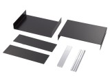 Carcasă aluminiu neagră 350mm x 250mm x 110mm
