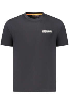 Napapijri Tricou barbati, cu imprimeu grafic pe fata si pe spate, Regular Fit, Negru, M foto