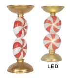 Cumpara ieftin Sfesnic lumanare Craciun polirasina multicolora cu led &Oslash; 10x23 cm
