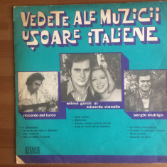 Vedete ale Muzicii Usoare Italiene disc vinyl lp selectii muzica pop italiana