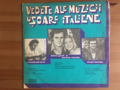 Vedete ale Muzicii Usoare Italiene disc vinyl lp selectii muzica pop italiana foto