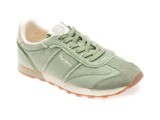 Cumpara ieftin Pantofi sport PEPE JEANS verzi, ONCE TWILL, din material textil