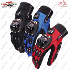 Manusi Moto Scuter Atv - Pro Biker cu Protectii - XL - negru foto