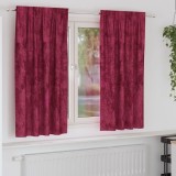 VidaXL Draperie cu perdele 2 pcs bordo 175 x 140 cm Catifea