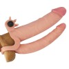 Manson Penis Dublu cu Vibratii Pleasure X-Tender Add 1, Prelungire Penis, Stimulare Clitoris, Texturat, Reutilizabil, Sex Shop
