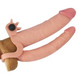 Manson Penis Dublu cu Vibratii Pleasure X-Tender Add 1, Lovetoy