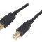 Cablu USB 2.0 A-B Aurit 5m Negru