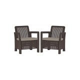 Cumpara ieftin Set 2 scaune gradina Tarifa Maro/Gri-Taupe