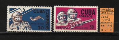 Cuba, 1965 | Zborul navei Voskhod 2 - Leonov - Cosmos | MNH | aph foto