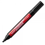 Marker permanent UNI 380B, varf tesit, 4. 0mm negru