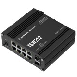 SWITCH Teltonika POE+ &quot;TSW200&quot;, 8 x LAN port 10/100/1000 Mbps PoE+, 2 x SFP, buget PoE 240W &quot;TSW200000050&quot; (timbru verde 0.8 lei)