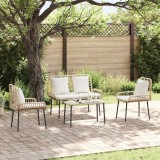 vidaXL Set de masă pentru grădină cu pernă 3 pcs Negru, Antracit