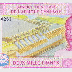 Bancnota Statele Africii Centrale ( Chad ) 2.000 Franci 2002 - P608Ce UNC