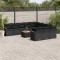 Gossi set canapele de gradina, 12 piese, cu perne, negru, poliratan