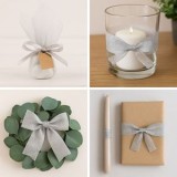 Tul Decorativ Argintiu cu Glitter pentru Marturii DIY, 36x36 cm, 25 bucati, CMCLASS