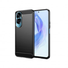 Husa Compatibila cu Honor 90 Lite Techsuit Carbon Silicone Negru