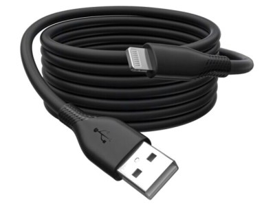 Cablu USB 2.0 DIGITUS negru 1m Apple Lightning - USB A nichelat foto